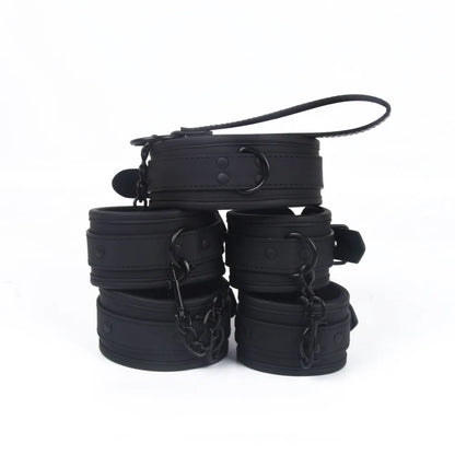 Sex Toys for Couple BDSM Sex Bondage Set Erotic Adults Toys Handcuffs Ankle Cuffs Collar Sex Toy Kit Adults Game SM Products