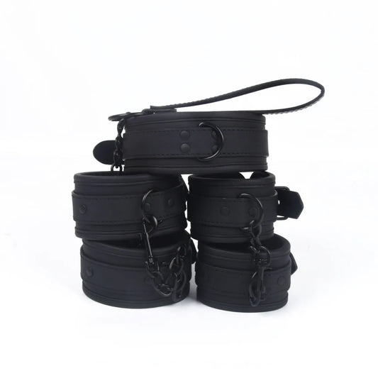 Sex Toys for Couple BDSM Sex Bondage Set Erotic Adults Toys Handcuffs Ankle Cuffs Collar Sex Toy Kit Adults Game SM Products
