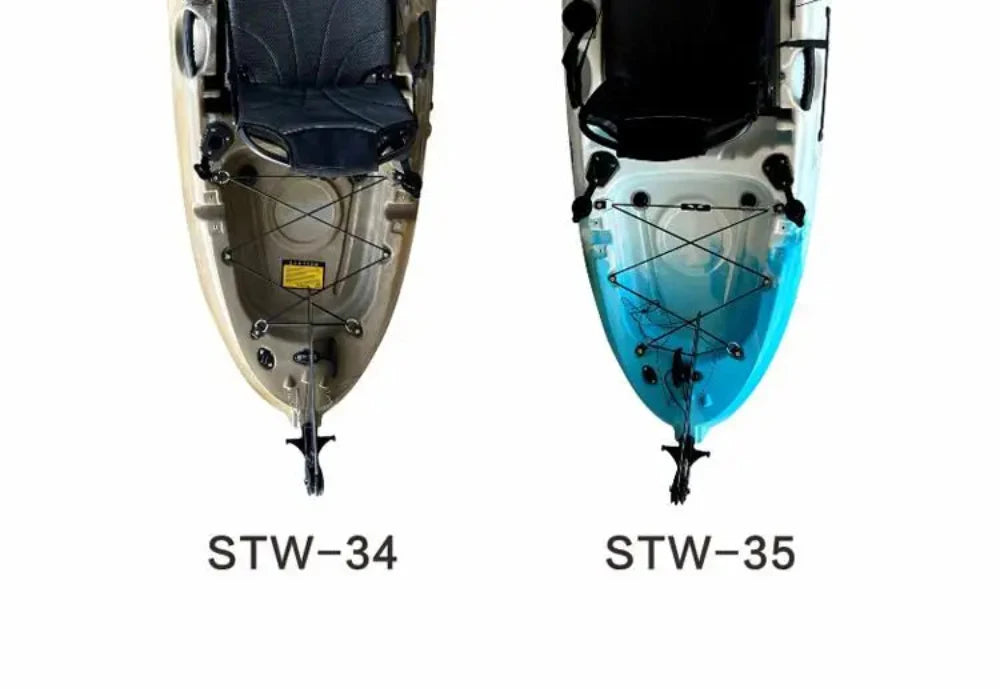 2025 Portable LLDPE Kayak With Split Hard Shell Electric Pedal-Driven Canoe For Solo Tandem Lake Sea Adventures Modular Assembly