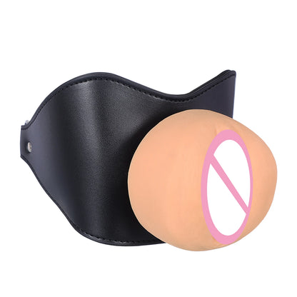 New Adult Toys Leather Gag Gag Plug Adult Game Adjustable Penis Masturbation Cup Adult Restraint Slave Bondage Erotic Sex Toys