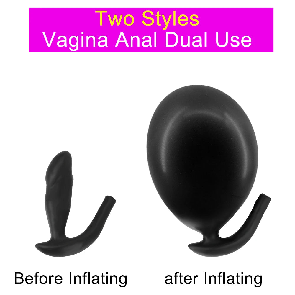 Adult Products Dildo Pump Expandable Prostate Massager Butt Plug Butt Dilator Inflatable Anal Plug Sex Toys for Women