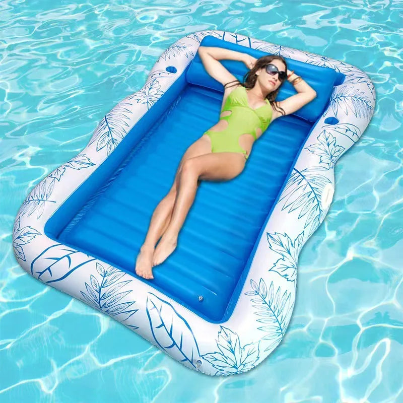 New Inflatable Water Floating Row Inflatable Single Double Floating Bed Summer Inflatable Outdoor Toy