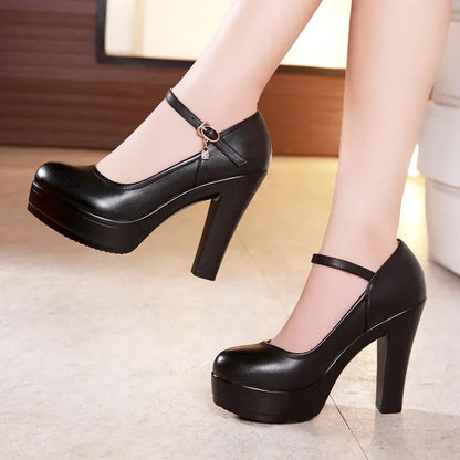 Small Size 32-43 Shallow Thick Bottom White Silver Wedding Shoes Bride Platform Pumps 2025 Block High Heels Shoes for Model Mom