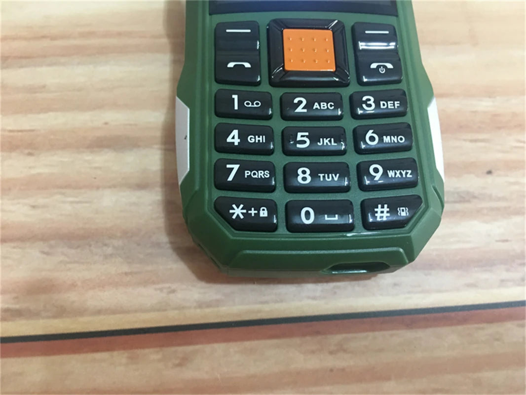 Mini Rugged Mobile Phone, 1.8", Push Button,Dual Sim, BT,Dual Flashlight, MP3,Wireless FM,BigHorn Dustproof Shockproof CellPhone