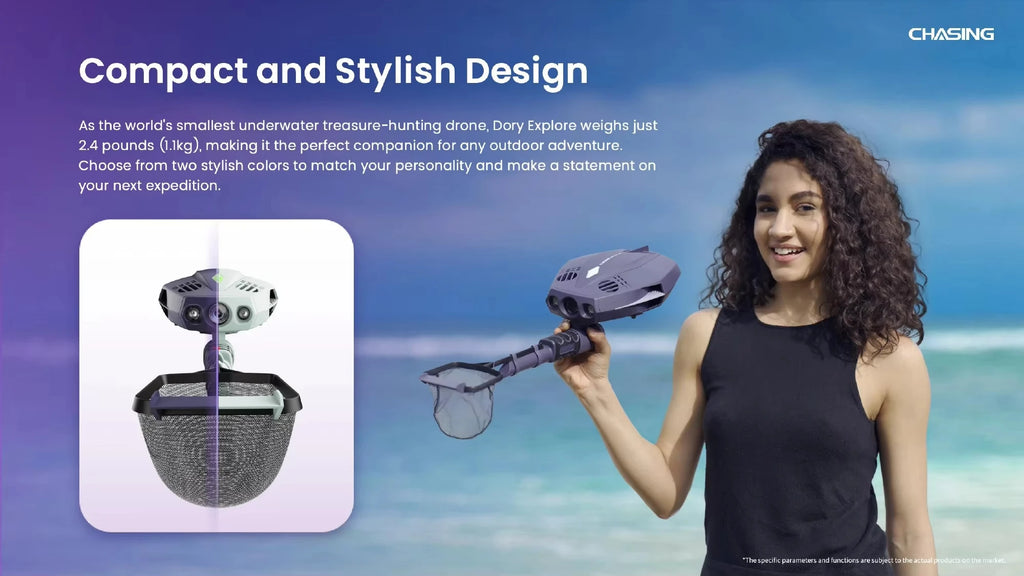 CHASING Dory Explore Underwater Exploration Treasure Hunting Drone Depth 14.5m 1080p HD with Metal Detector Underwater Drone ROV