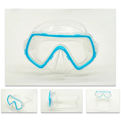 Diving Mask Waterproof Swimming Goggles Panoramic HD For Adult Youth Silicone Skirt Anti-Fog With Nose Cover Swimming Equipment