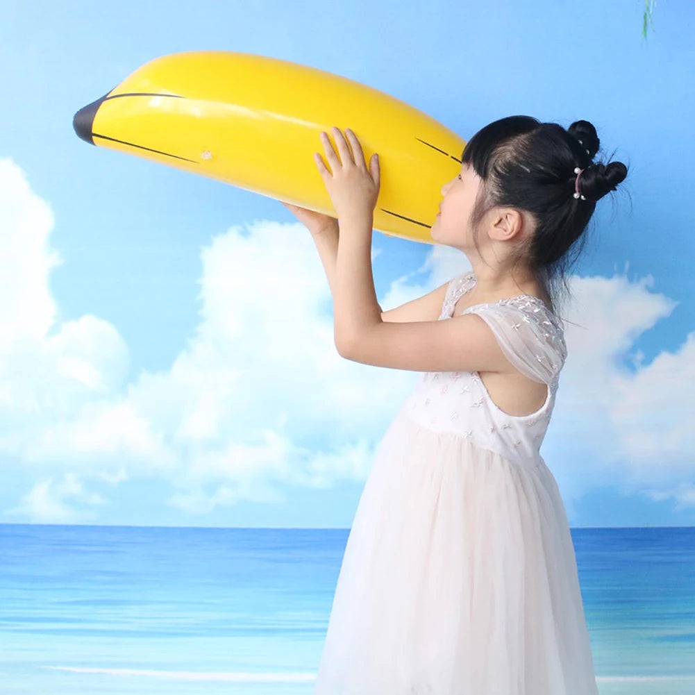 Inflatable Banana PVC Blow Up Pool Water Beach Party Cute Shape Children Toys