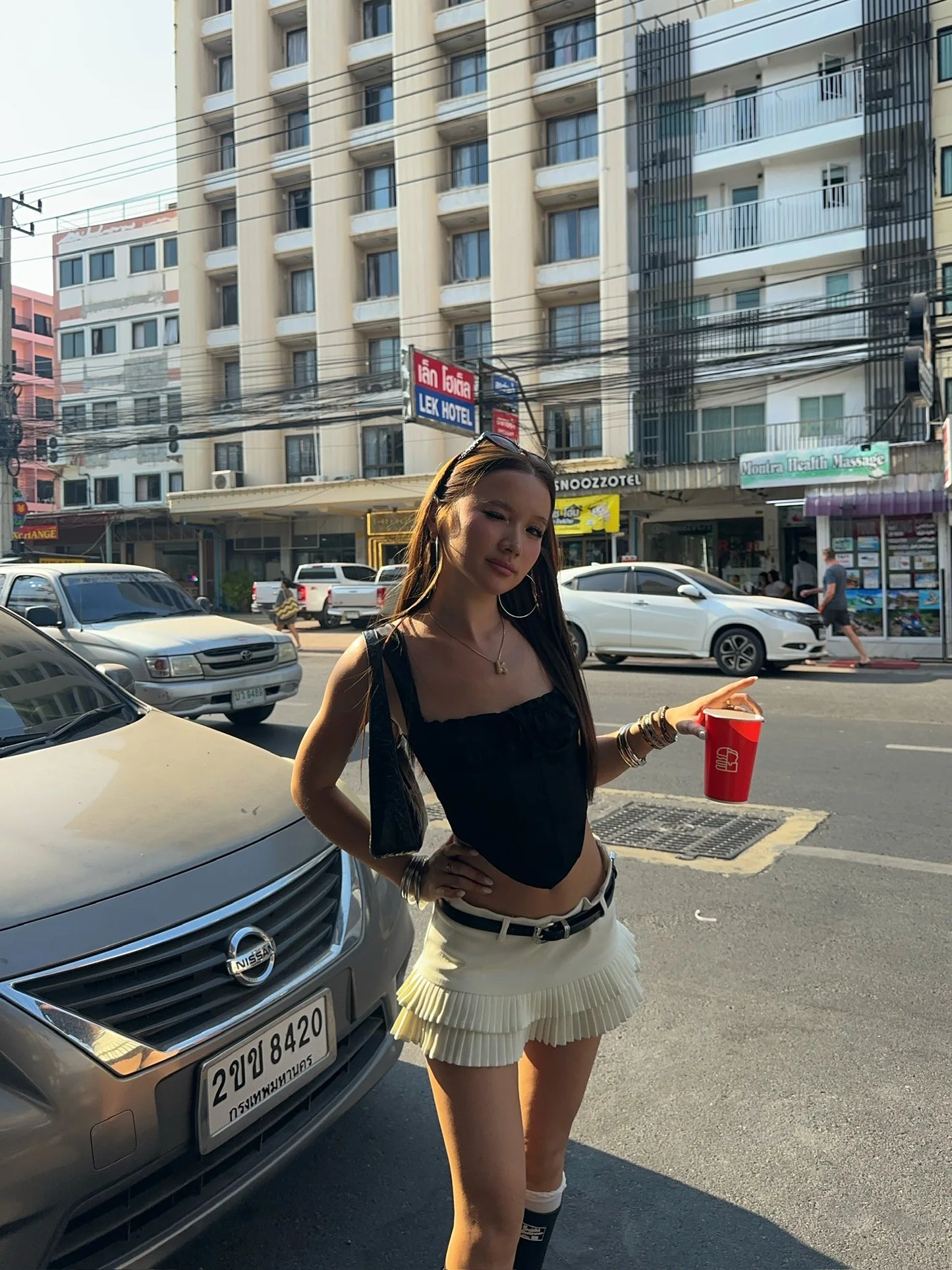 Summer Clothes Tweed Pleated Skirt Women Black Mini Skirts For Woman Preppy Low Waist Pleated Layered Casual Short Skirts Blue