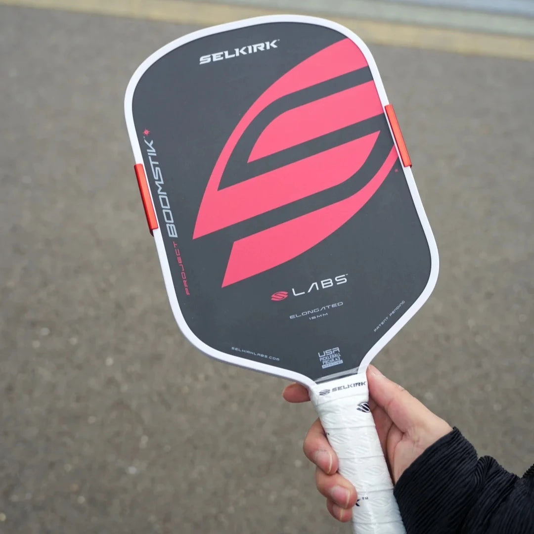 SLK LABS Project Boomstik Elongated Pickleball Paddles High Spin Control Large Sweet Spot BoomCore MOI Tuning USAP Approved