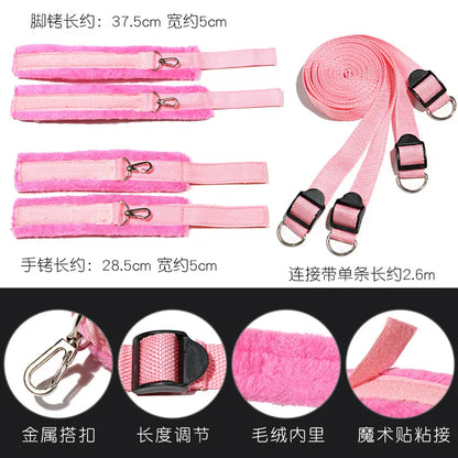 Sex Toys For Woman Couples Bed Handcuffs Gear Bondage Set Ankle Cuff Restraints Strap Adult Game Goods Handcuffs Ankle Cuff Anal