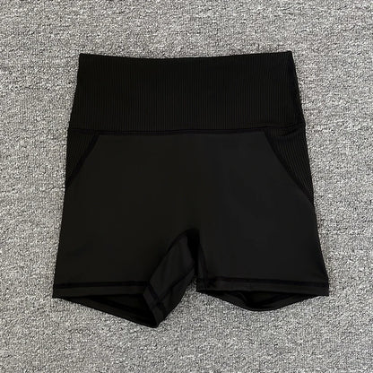 High-Waist Yoga Pants Women's Fitness Running Shorts Breathable Quick-Dry Elastic Spring Summer Training Three minutes of pants