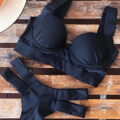Sexy High Waist Bikini Swimsuit Brazilan Bikini Set Swimwear for Women High Leg Push Up Two Piece Bathing Suits Summer Female