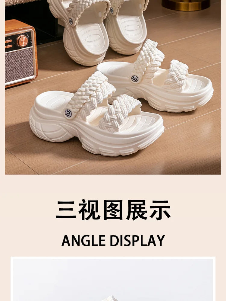 Comwarm Fashion Women's Slippers Platform Outdoor Female Slides Slip On Concise Slides EVA Soft Sole Comfortable Women's Sandals