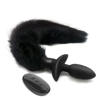 Remote Control Rotating Soft Silicone Tail Anal Plug Prostatic Stimulator Sexy Fox Butt Plug Tail Anal Toys For Women Adult Shop
