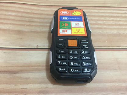 Mini Rugged Mobile Phone, 1.8", Push Button,Dual Sim, BT,Dual Flashlight, MP3,Wireless FM,BigHorn Dustproof Shockproof CellPhone