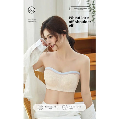 Lingerie Adjustable Wireless Bra Close-fitting Elastic Traceless Brassiere for Women Anti-sagging Gathered Breasts Seamless Bras