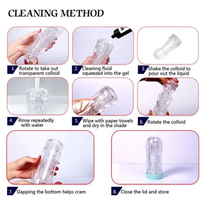 Sex Adult Toys Male Sex Products Masturbator Cup Soft Pussy Transparent Vagina Anal Adult Exercise Supplies Pocket Cup for Men