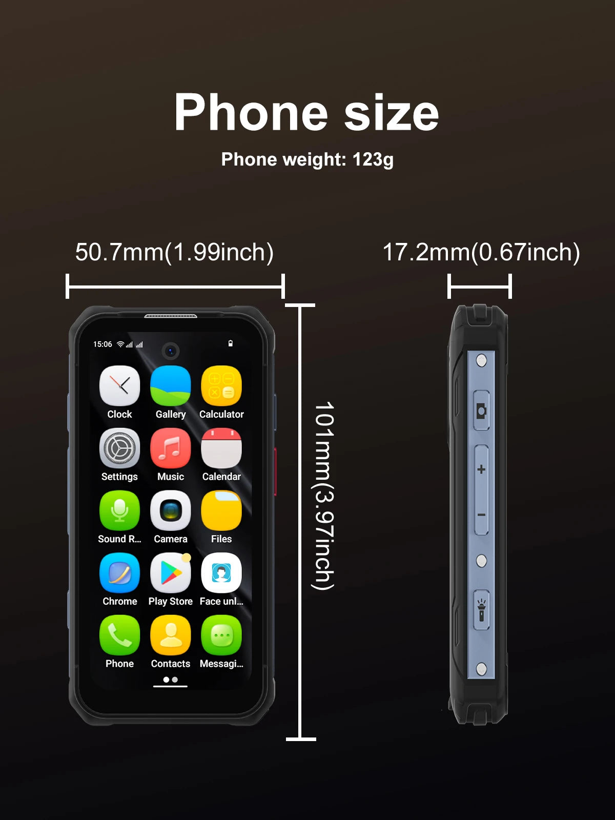 SERVO TANK500 IP68 Waterproof Mini Smart Phone 4G LTE Android 12 RAM 6GB ROM 128GB PTT Network Intercom Small Rugged Smartphones