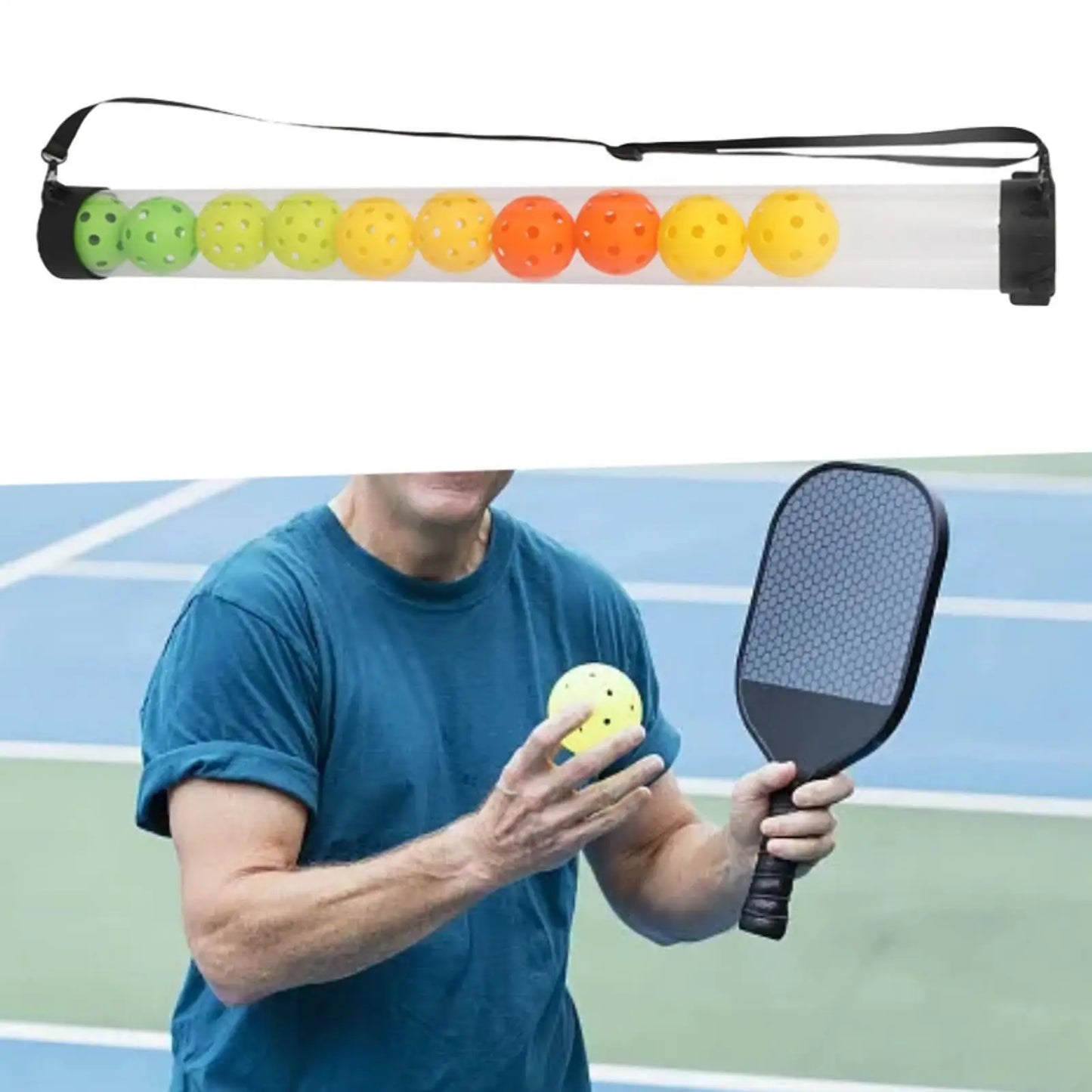Pickleball Ball Pickup Tube Tennis Ball Retriever Tennis Ball Picker Upper Tube Pickleball Pick up Tube Tennis Ball Pickup Tool