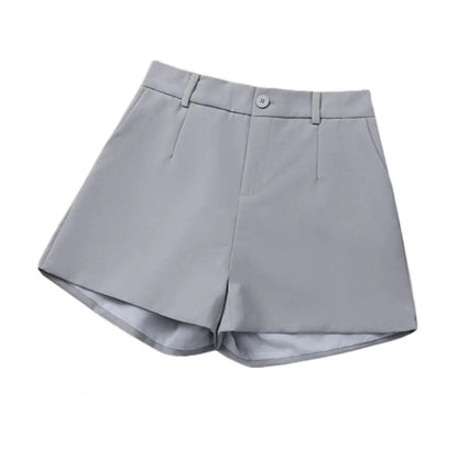 Women Suit Shorts Elegant High Waist White A Line Wide Leg Suit Short Commute Summer Suit Shorts Casual Slim Hot Short Pants