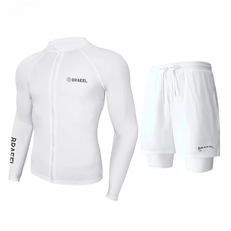 Wetsuit Men's Sunscreen Quick-drying Split Long Sleeve Trousers Snorkeling Water Suit Couple Warm Swimsuit Surf Suit