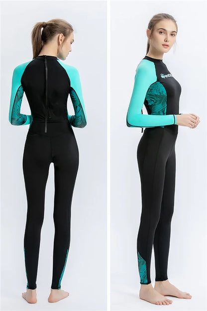 Women's Wetsuit Quick-drying Swimsuit Ladies One-piece Anti-jellyfish Dive Skin Sunscreen Swimming Surfing Snorkeling Rash Guard