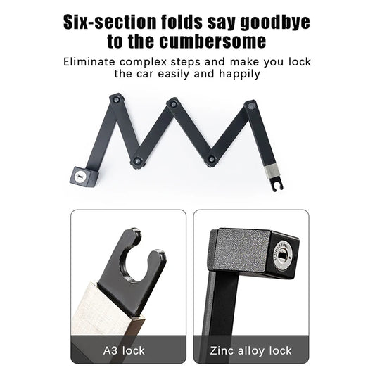 Keep Cycles Safe with OFFBONDAGE Durable Folding Bike Lock; Anti-Theft Security for Motorcycles, Electric Bikes & Scooters