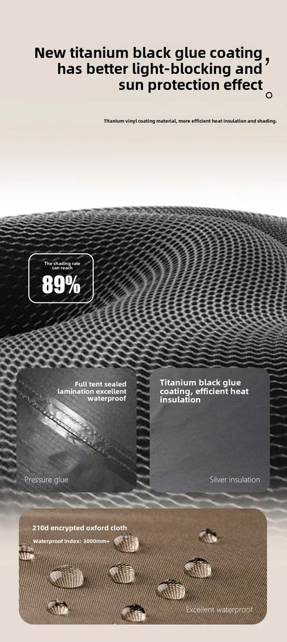 MOUNTAINHIKER Outdoor Camping 4-5 Person Waterproof Family Awning Beach Tent Quick Open Fishing Tent Picnic Park Anti-UV Shade