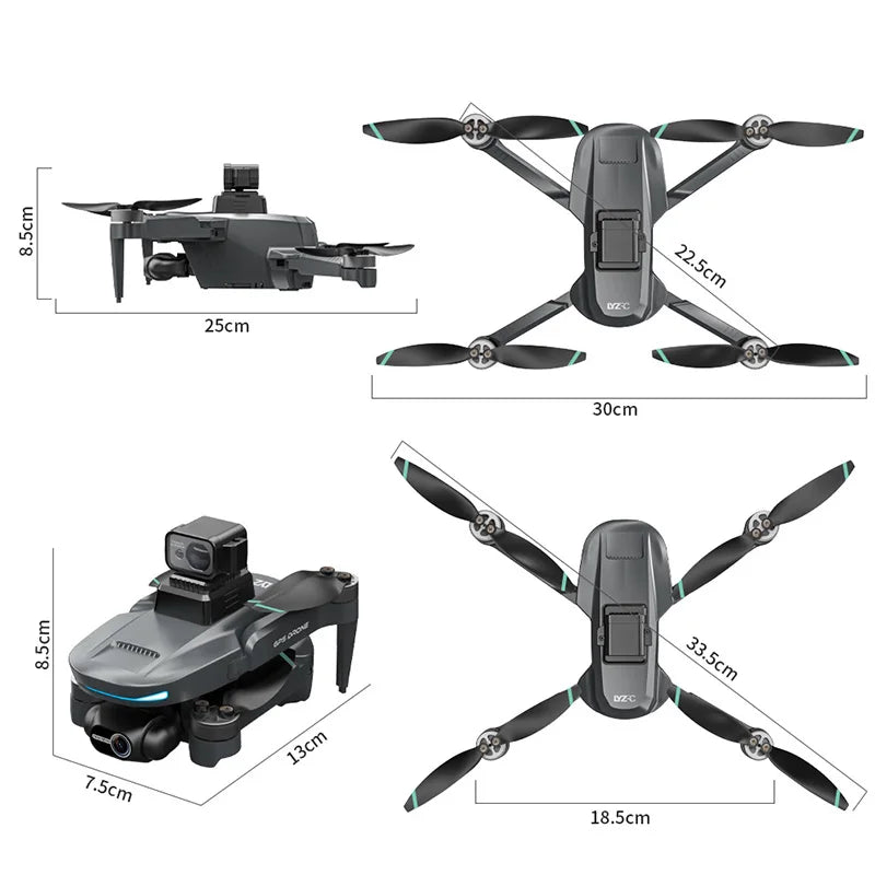 Drone L200 PRO MAX GPS with 2-axis Gimbal Professional Anti-shake 4K HD Camera FPV Drone 360° Obstacle Avoidance Quadcopter Toys