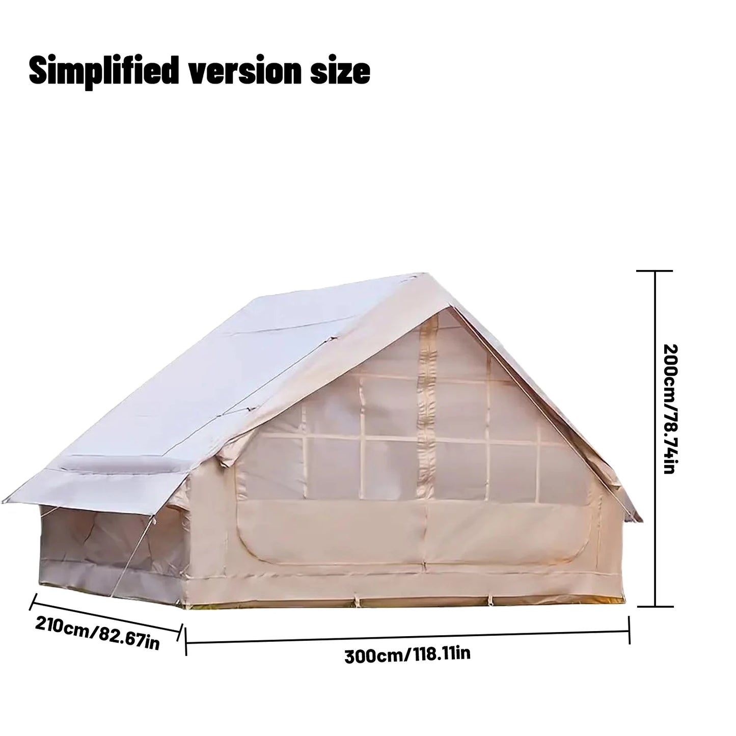 Inflatable camping tent 4-8 people with windows portable water-resistant camping tent  Four season tents