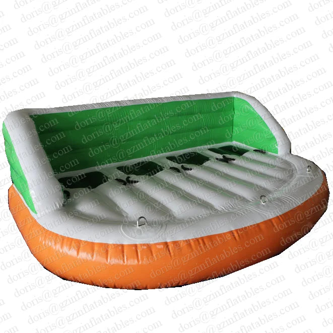 4 Person Inflatable Towable Tube Boat Water Sports/inflatable Floating Water Sofa Games For Water Sports