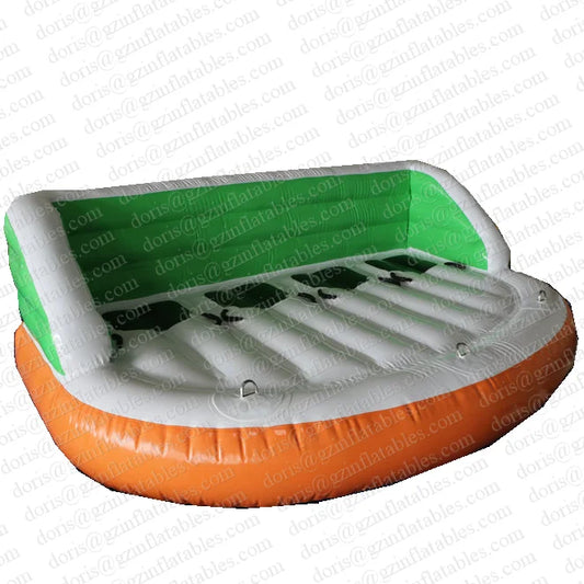 4 Person Inflatable Towable Tube Boat Water Sports/inflatable Floating Water Sofa Games For Water Sports