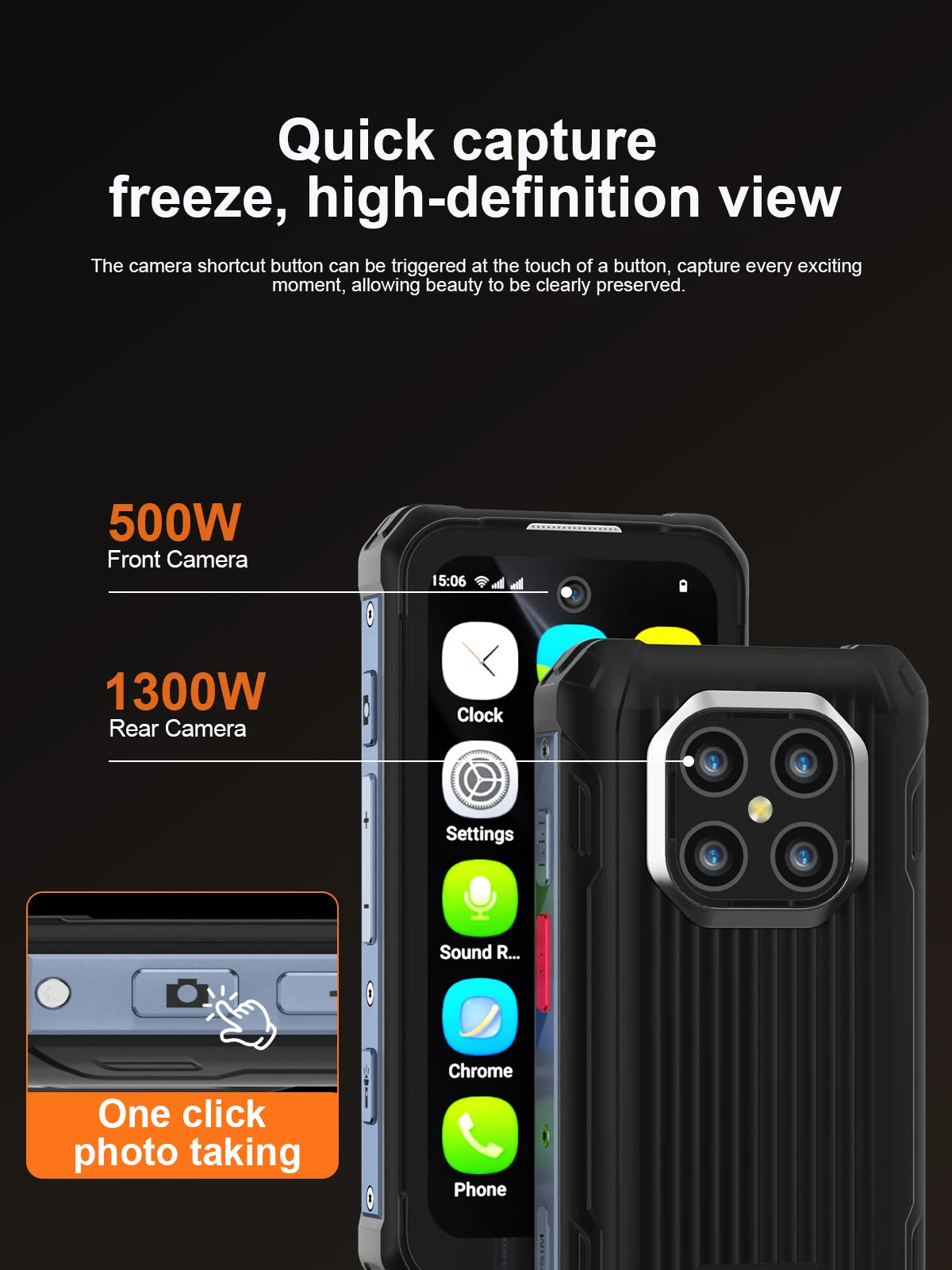 SERVO TANK500 IP68 Waterproof Mini Smart Phone 4G LTE Android 12 RAM 6GB ROM 128GB PTT Network Intercom Small Rugged Smartphones