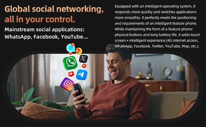 HAMTOD H6 Rugged Phone 2.83 inch Screen 3GB ROM 32GB RAM 3000mAh Battery 5MP Rear Camera 4G Android 11 Support VoLTE Cellphone