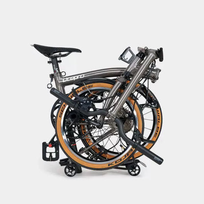 Litepro S9 Aluminum Alloy Frame 16 Inch 9 Speed Tri-fold Bicycle S /Y BAR Light Weight Foldable Bicycle Mini Folding Bike