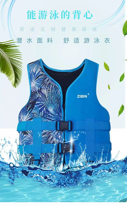 New Life Jacket Neoprene Safety Life Vest Water Sports Fishing Kayaking Boating Swimming Drifting Safety Vest for Adult Children