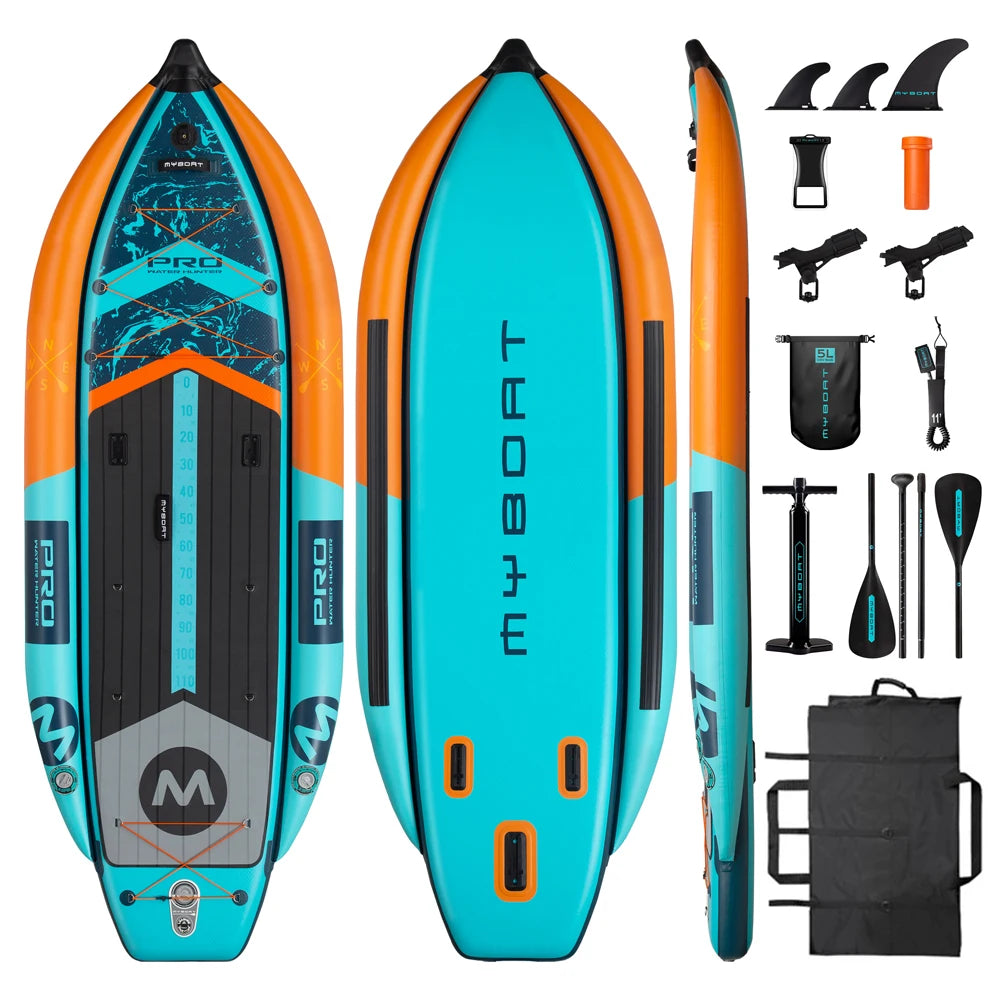 Pontoon Fishing Boat SUB  Waterproof Inflatable Paddle Board 335x120x15cm Aquatic Fishing With Accessories SUP