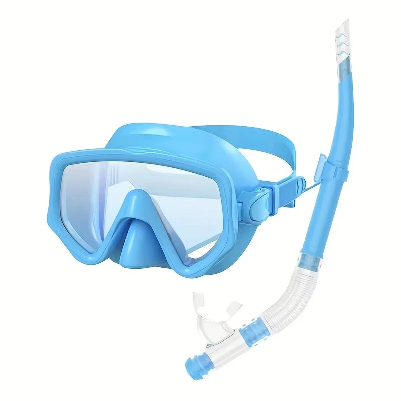 Diving Mask Snorkel Set For Adults Tempered Glass Scuba Professional Panoramic Snorkeling Gear Swimming Training Snorkel Kit
