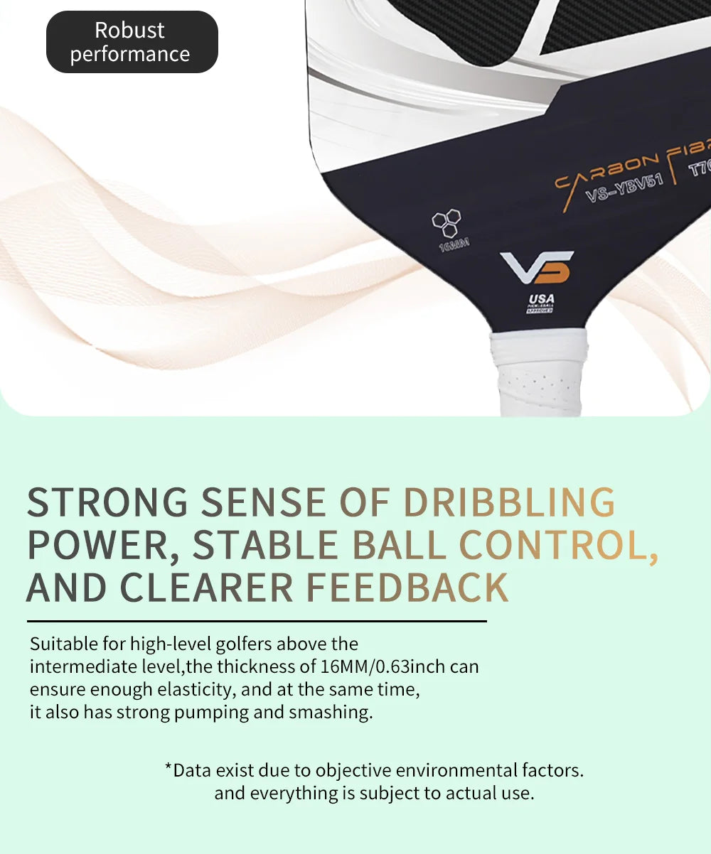 Professional Pickleball Paddle with Heat Press Process USAPA Certified Competition Level Pickleball Racquet for Sports Fitness