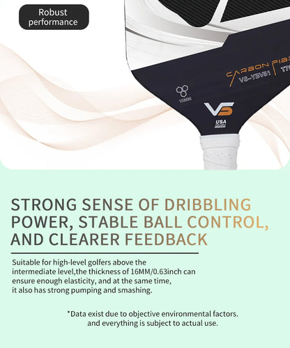 Professional Pickleball Paddle with Heat Press Process USAPA Certified Competition Level Pickleball Racquet for Sports Fitness