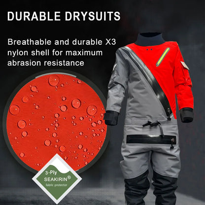 Winter Drysuits Dry Warm Suits for Adult Male Sailing Cold Water Sport Swimming Fishing Kayak Waterproof Outdoor Wading Clothing