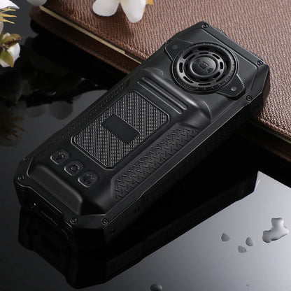 Rugged Outdoor Mobile Phone 4 Quad Sim Voice Changer Dual Torch Loudspeaker Large Button Powerbank Large Battery SOS Call Mobile