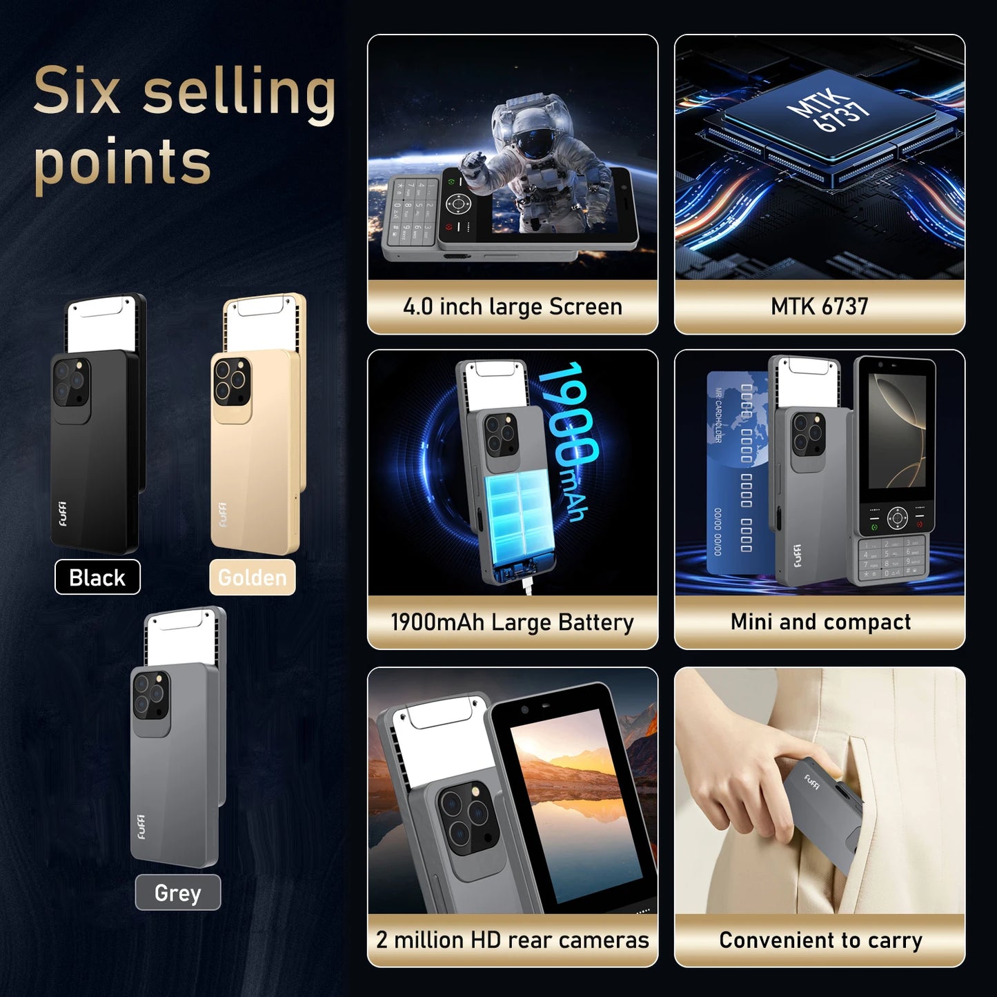 Function phone,smart phone,slider phone,button phone,2+16GB,4.0inch screen,button touch screen two-in-one,1900mAh portable phone