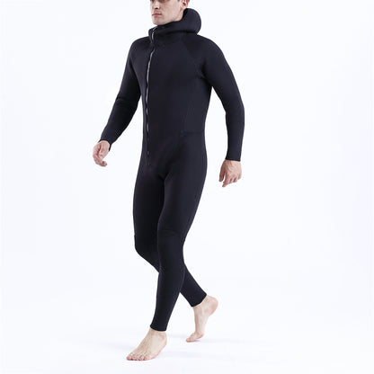 5mm Thickness Hooded Wetsuits Waterproof Jumpsuit Swimwear For Swimming Surfing