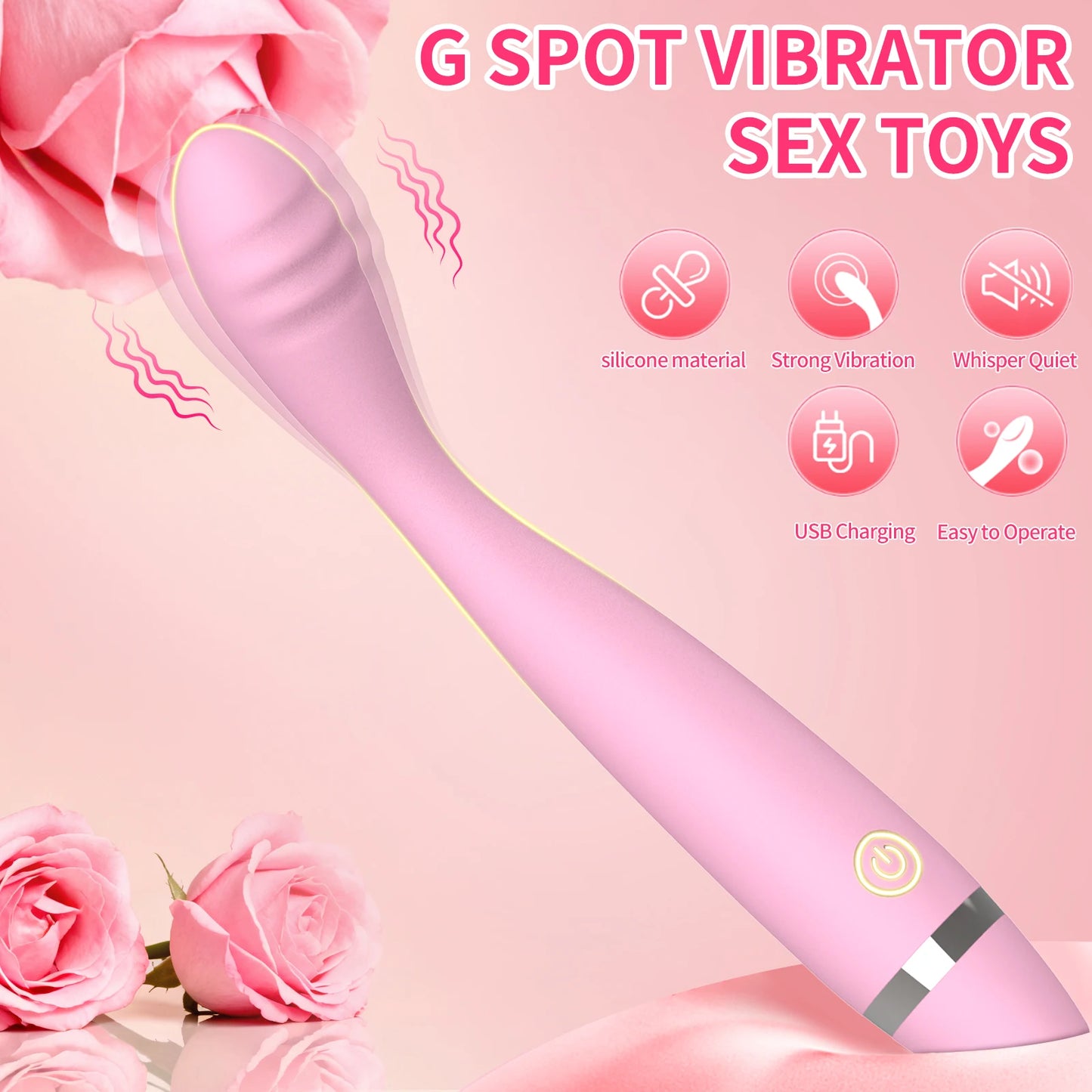 Sex toys for adult women, clitoral and G-spot vibrators, finger-style clitoral stimulators, and dildos for couples' foreplay