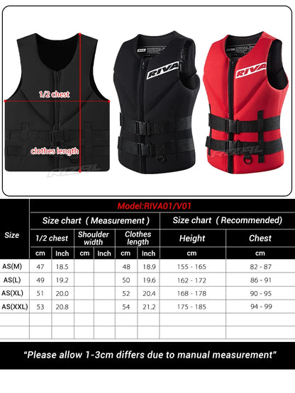 Life Vest Adults Surf Vest Kayak Wakeboard Motorboats Raft Rescue Boat Ski Water Sports Swimming Drifting Rescue Life Jacket