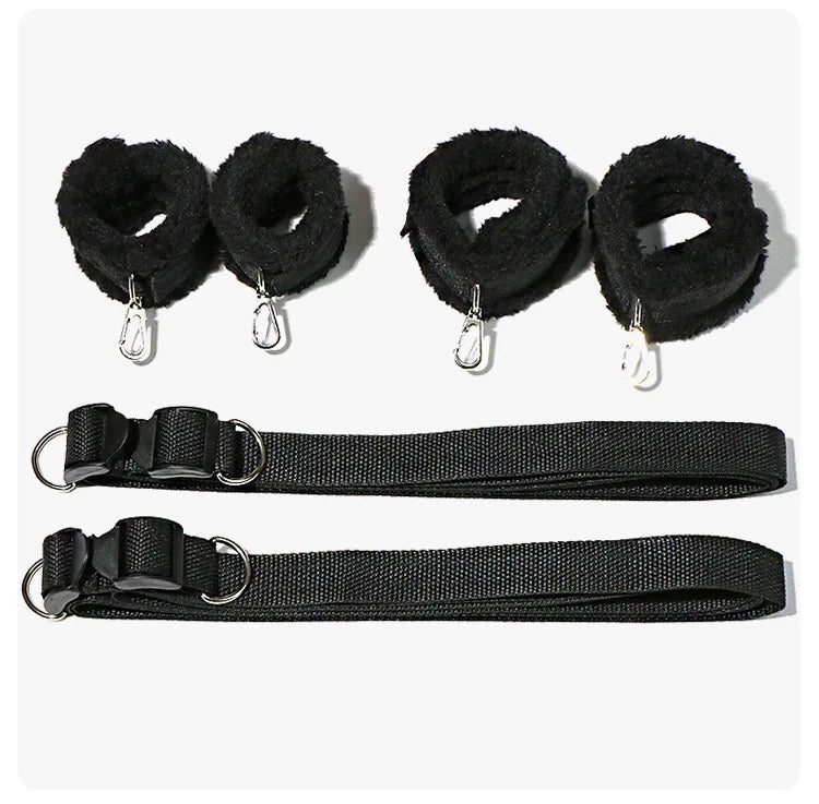 Sex Toys For Woman Couples Bed Handcuffs Gear Bondage Set Ankle Cuff Restraints Strap Adult Game Goods Handcuffs Ankle Cuff Anal