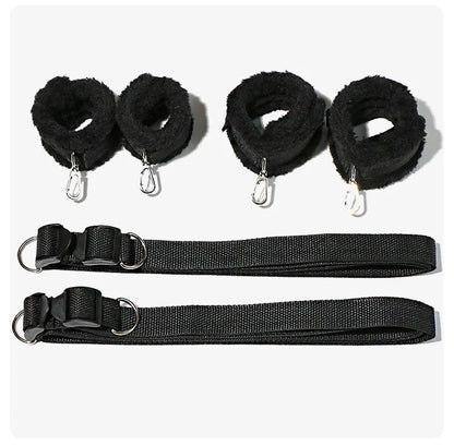 Sex Toys For Woman Couples Bed Handcuffs Gear Bondage Set Ankle Cuff Restraints Strap Adult Game Goods Handcuffs Ankle Cuff Anal