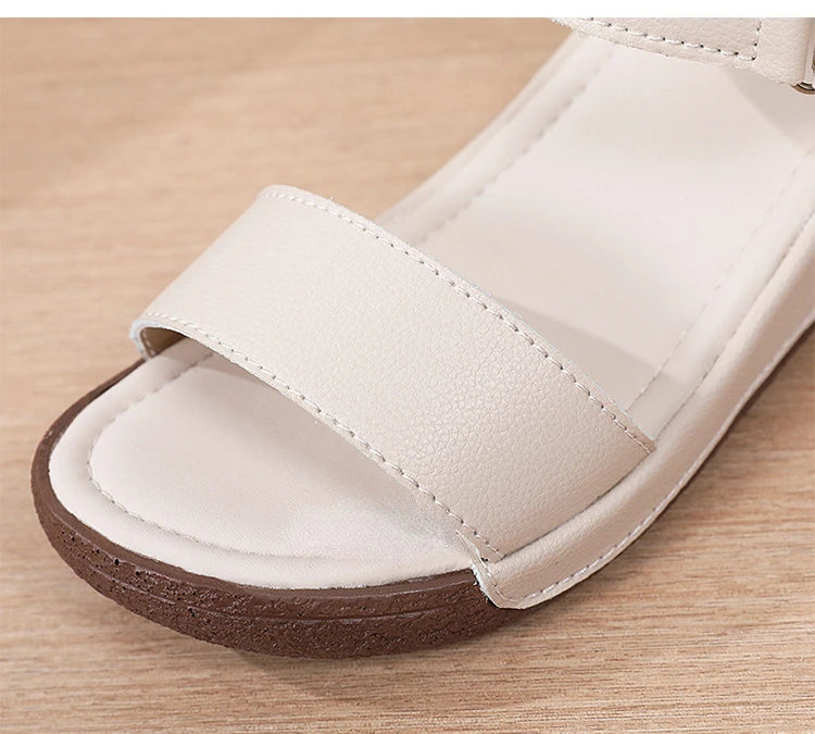 Women Shoes Wedge Heels Sandals 2025 Summer New  Sandals Female Platform Lether Elegant Wedges Sandals Sandalias Mujer