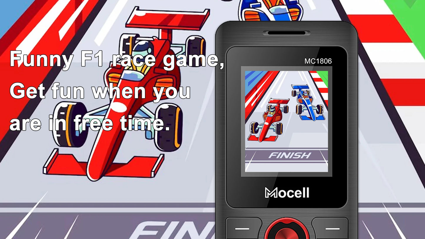 Mocell MC1806 Feature Phone 1.77" Display Digital Camera Dual Sim Loud Speaeker MP3 MP4 FM Radio Sound Recorder Senior Phone